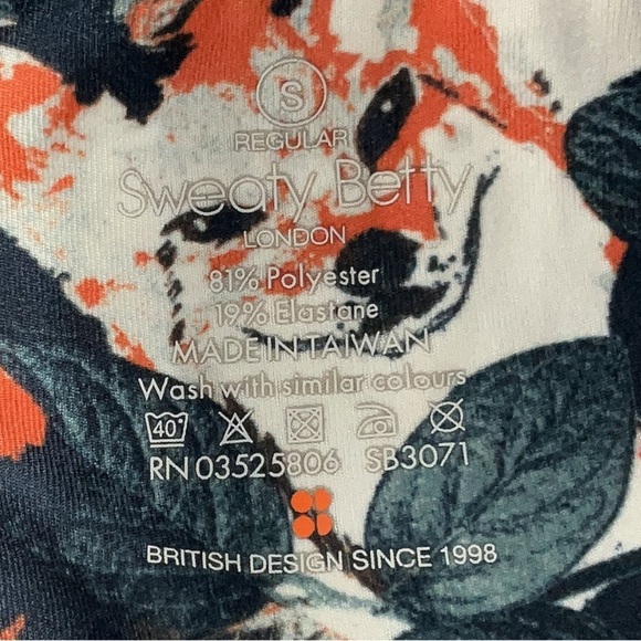 Sweaty Betty Women’s Activewear Full Length Leggings Floral Fox Print Size S - Picture 6 of 10